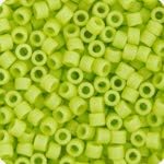 Miyuki Delica 11/0 Chartreuse Opaque Matte 50gms Bag of Japanese Glass Beads
