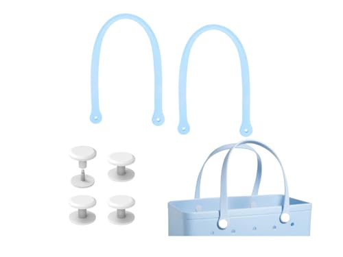 Image of Replacement Straps for Large Rubber Beach Bag, Replacement Handles with 4 Snaps for Rubber Beach Bag, EVA Bag Strap Replacement, Beach Bag Repair Kit