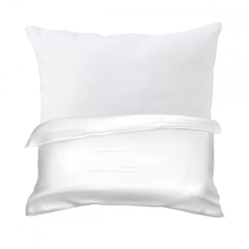 Housse de coussin rectangulaire blanche douce pour lit et sommeil