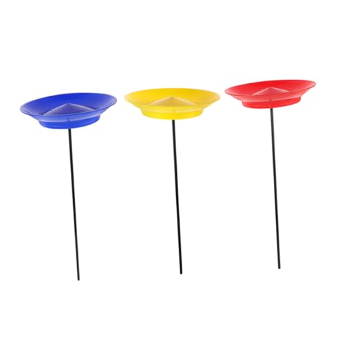 INOOMP 3 Stück Jonglierteller Mit Stäben Balance Jonglierteller Mit Oberen Stangen Geeignet Für Zirkusvorstellungen Sportveranstaltungen Und Sensorisches Training