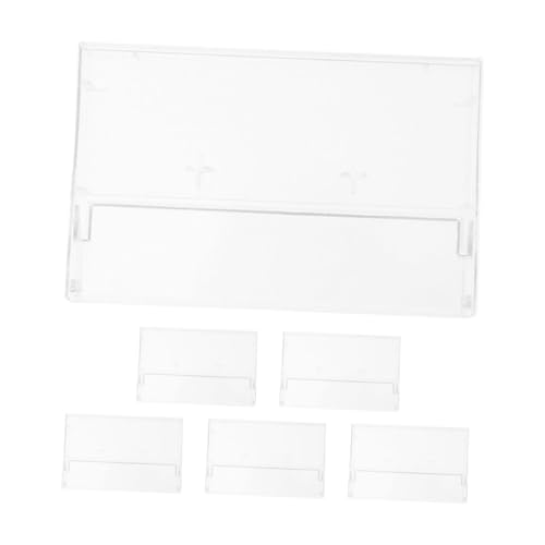 Generic 6Pcs High Cassette Tape Storage Clear Plastic Audio Cassette Organizers for Car Use