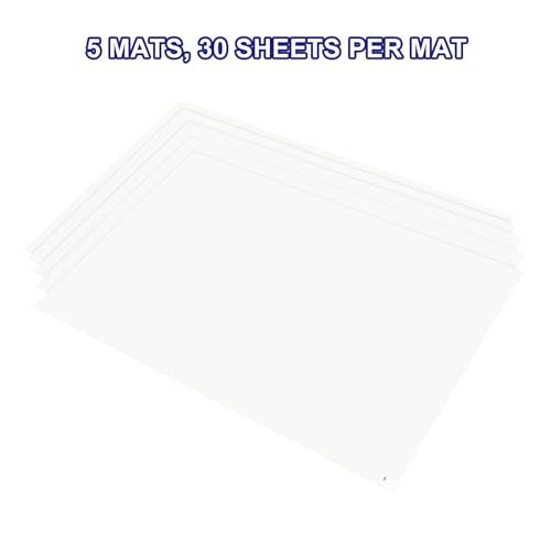 Image of uxcell 150pcs Adhesive /Sticky /Tacky Mats 24 inch x 36 inch Case of 5 Mats, 30 Sheets Each, for Cleanroom, Warehouse, Laboratory, Capture Dirt and Dust, White