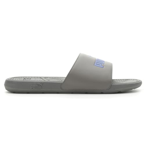 PUMA Sandália masculina Cool Cat 2.0 Slide, Cinza carvão - safira real, 44