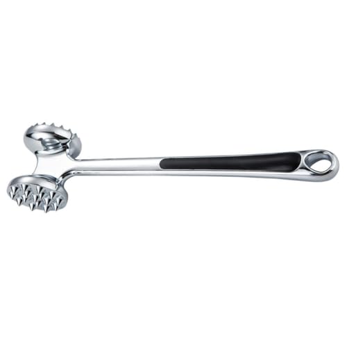 Zerodeko Martillo Ablandador de Carne Acabado Fino de Aleación de Zinc Resistente para Cocina en Casa, Adecuado para Carne de Res y Cordero