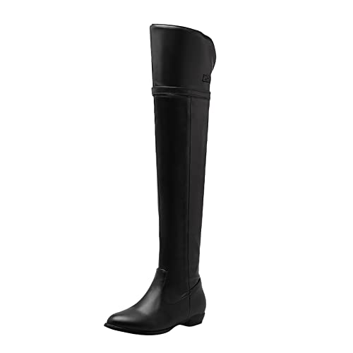 Damen Langschaft Overknee Stiefel Herbst Winter Schlupf Winterstiefel...