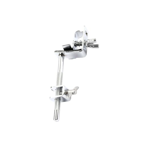 Clamp soporte para cowbell con extensión metálica resistente para fácil instalación, clip fijo para cowbell, accesorio para batería para músicos miniatura 1