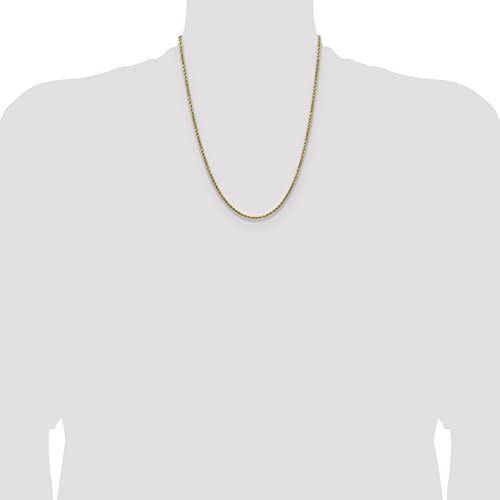 IceCarats 14K Solid Yellow Gold 2.5mm Rope Chain Twisted Link Necklace4