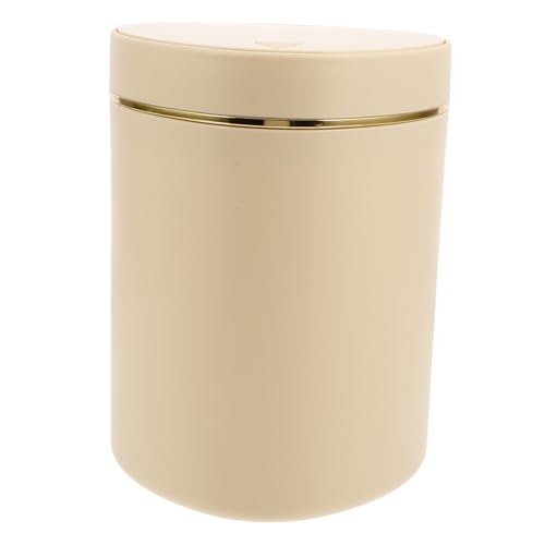 Mini caneca de basura rectangular amarilla de plástico