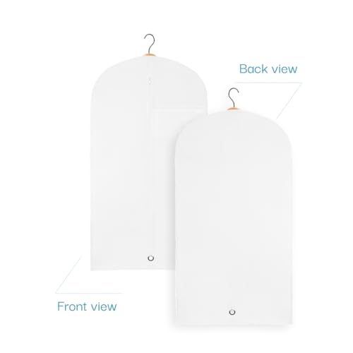 Trend CaseUK Garment Bags for Hanging Clothes, Suit Hanging Garment Bags, Zippered Garment Bags with Clear Window, Breathable Garment Covers for Suits, Dresses, Closet Storage and Travel, 60in(1 Pack)3
