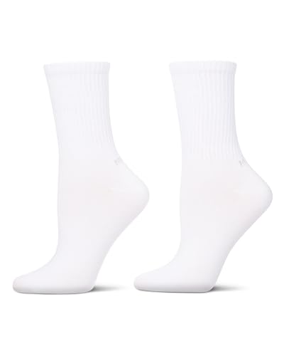 MeMoi 2 Pack Thin Ribbed Crew Socks for Women, Crew Height Boot Socks, Lightweight, Soft and Durable - Sizes 8-11