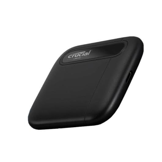 Image of Crucial X6 1TB Portable SSD - Up to 800MB /s, USB 3.2 - External Solid State Drive for PC, Mac, PS5, Xbox - CT1000X6SSD9
