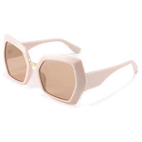 Karsaer Retro Oversized Hexagonal Geometric Sunglasses, Women's Retro Sunglasses K7116 Cover