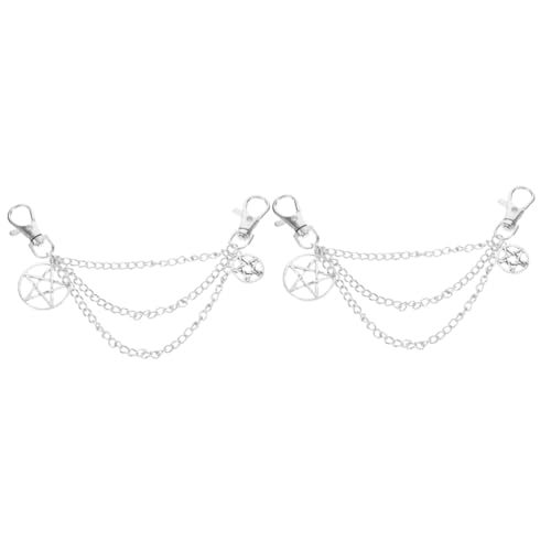 GALPADA 2 Piezas De Cadena De Zapatos De Metal Con Forma De Estrella De Cinco Puntas Hebilla Para Cordones De Zapatos Bonitos Animales Accesorios Decorativos Para Colgar En El Bolso