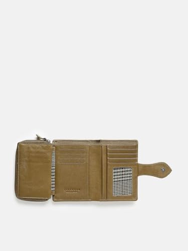 Leather Wallet for Women - Bifold Card Holder - RFID Blocking with Zipper Coin Pocket - Beige Color Wallet3