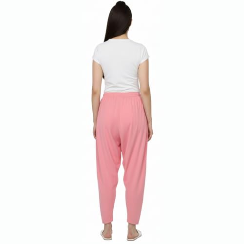 Image of Loose Fit Rayon Dhoti Tulip Pants for Women Patiala Salwar Bottom Wear Harem Pants, Waist Free Size (28 Inch to 42 Inch)