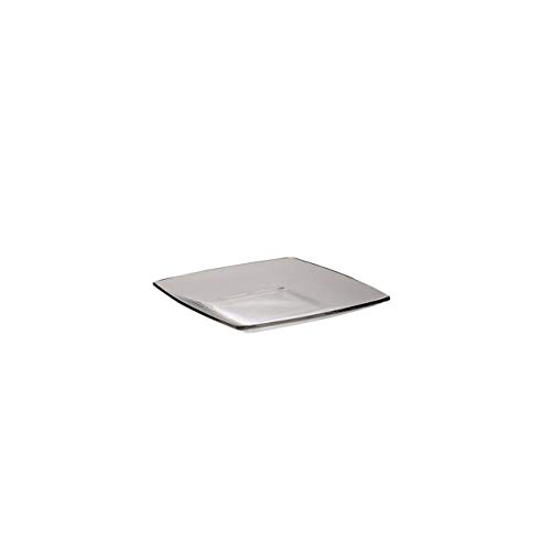 SWEET HOME Assiette carrée en Verre Transparent cod.SV00532LU cm 23x23x2h by Varotto & Co.