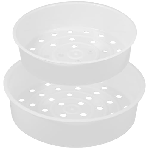 VERDANVERSE 2個 プラスチック蒸し器バスケット 電気炊飯器対応 蒸し調理用キッチン用品 食品グレード 素材使用 肉 魚 野菜の調理に適用