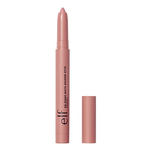 e.l.f. No Budge Matte Shadow Stick, One-Swipe Cream Eyeshadow Stick, Long-Wear & Crease Resistant, Matte Finish, Vegan & Cruelty-Free, Bombshell