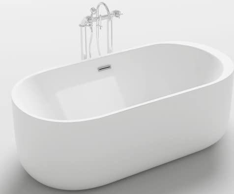 Vasca da bagno di design in acrilico autoportante.
