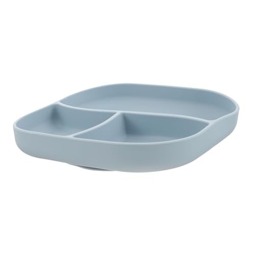 ORFOFE シリコン吸盤付き割プレート 高齢者用 食品収納可能 滑り止め設計 耐久性に優れた柔軟素材使用 介護食や手づみ食べに 再利用可能