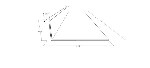 Beam Lighting Under Cabinet Light Cover Replacement | White Ribbed Acrylic Diffuser (L-Shaped, 12")