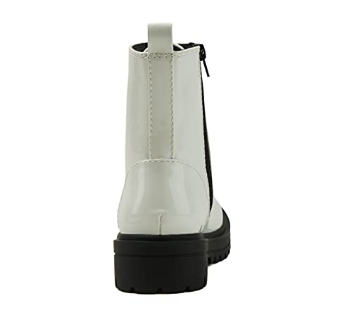 Image of Soda FIRM - Lug Sole Combat Ankle Bootie Lace up w /Side Zipper
