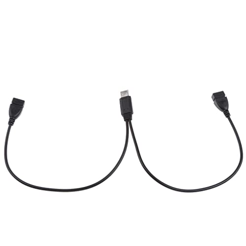 Image of 30cm USB A Male to 2Port USB Female Y-Splitter Extension Adapter Cable