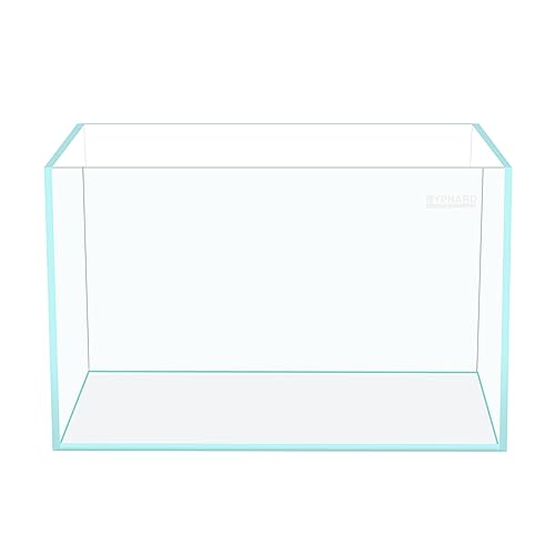 LYPHARD AQUARIUMS 15 Gallon Rimless Aquarium, Ultra Clear Glass Low Iron Rectangular Fish Tank L19.6×W13×H13.8 Inches Thickness 6mm with EVA Foam Mat Included