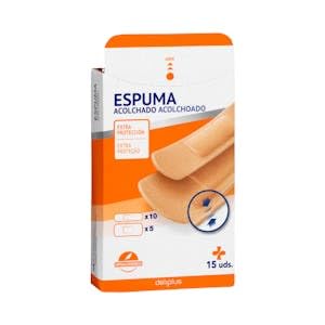 Tiras adhesivas protectoras de espuma acolchado protección extra Caja 15 tiras Pack 3