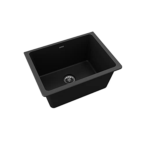 Elkay Quartz Classic ELGU251912PDBK0 Undermount Laundry Sink with Perfect Drain, Black by Elkay - Image 3