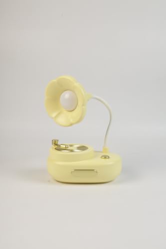 Image of Lexton 11 Inch Phonograph LED Table Lamp | Vintage Gramophone Design with Soft LED Glow, Switch Control & Eye-Care Reading Light for Kids, Bedroom, Bedside & Home Decor