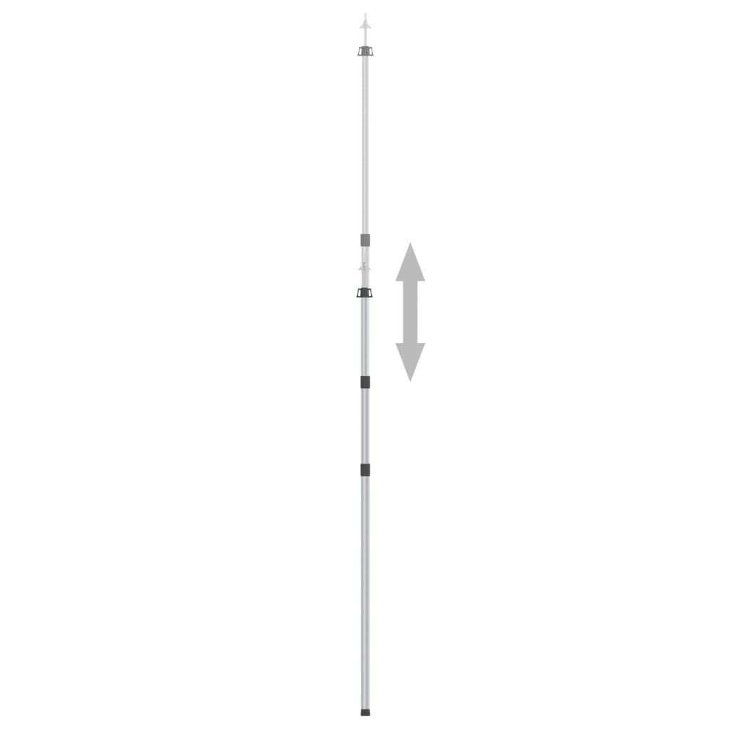 vidaXL Teleskopowe słupki do tarpa, dł. 102-260 cm, 2 szt., aluminium