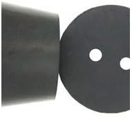 WidgetCo #8 Rubber Stoppers, Rubber Plugs, Tapered, Industrial Grade with 2 Holes (Qty 100)