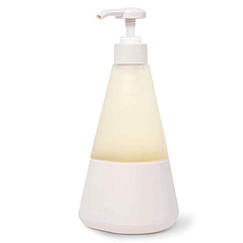 Cleancult Soap Dispenser with Pump, 12oz Frosted Glass Refillable Bottle with Non-Slip Grip, Pre filled with Natural Liquid Handsoap, Lavender Scent, Eco Friendly