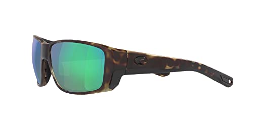 Image of Costa Man Sunglasses Matte Black Frame, Blue Mirror Lenses, 60MM
