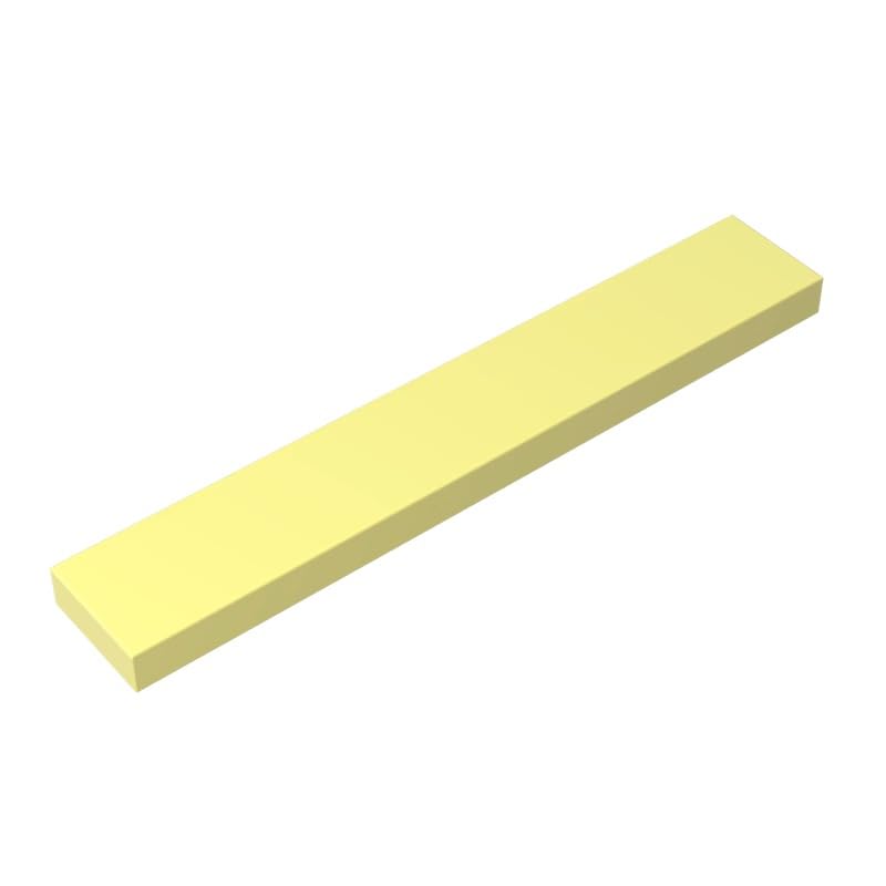Gobricks 6636 Foundation Plate Tile 1x6 with Groove 50 Pieces GDS-564 Compatible with Lego Building Blocks Color:Bright Light Yellow — image 1