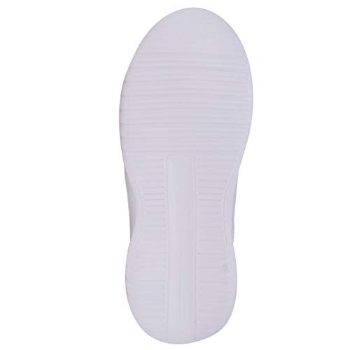 Nautica Missy Youth Girls Athletic Fashion Cross Trainer Lace Up Running Sneakers-Kappil Metallic-White Silver Multi-13 #TOP5