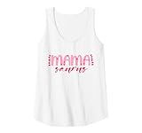 donna pink mama saurus rex trex corrispondente famiglia dinosauro compleanno canotta
