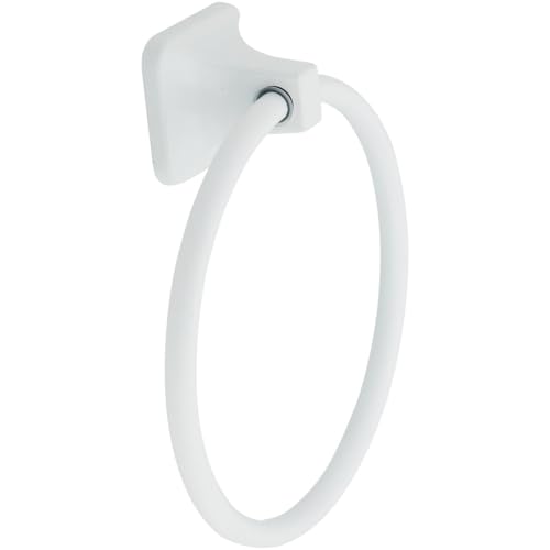 Do It Best Global Sourcing - Bathroom Accessories 409579 Home Impressions Vista Towel Ring, White