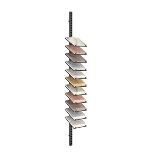 Large Format Metal Tile Display Rack - Wall Mounted 11-Layer