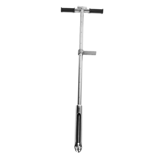 Sonde d'Échantillonnage de Sol en Acier Inoxydable, 105 cm, avec Pédale d'Éjection et Poignée en T, pour Pelouse, Jardin et Ferme