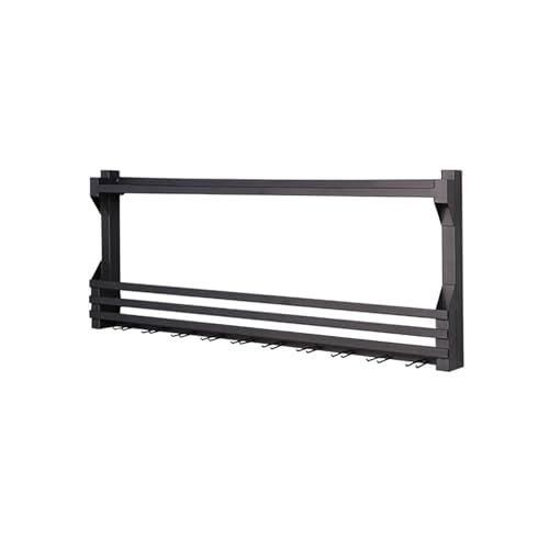 Support de rangement mural suspendu pour bouteilles de vin et verres