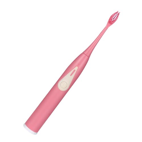 HEANUJJ Cepillo Dental Eléctrico Sónico Portátil para Adultos Diseño Ergonómico y Alta Intensidad de Limpieza, Batería Seca y Cuerpo Abs Color Rosa