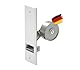 BAUHELD® Rolladen-Gurtwickler Unterputz [Made in Germany] - Maxi Einlass-Gurtwickler aus Stahl - Für Rolladengurt 23mm [ohne Gurt] - Rollladen Aufwickler inkl. Abdeckung Weiß - Lochabstand 105mm
