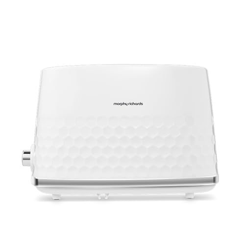Morphy Richards Hive White 2 Slice Toaster - Gloss Finish - Plastic - 2 Slot - 220034
