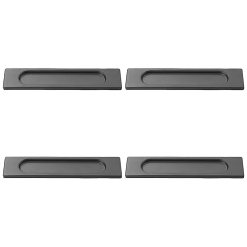 現代的なブロンズ引き戸ハンドル 4 ロットスムーズなプル自動粘着取り付け納屋キャビネットドア楕円形凹型キャビネットプルハンドル