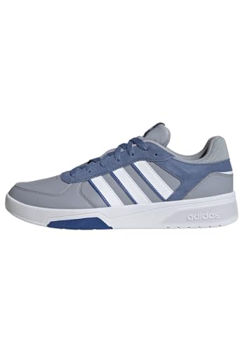 adidas Herren Courtbeat Shoes, Halo Silver / Cloud White / Crew Blue, 44 2/3 EU