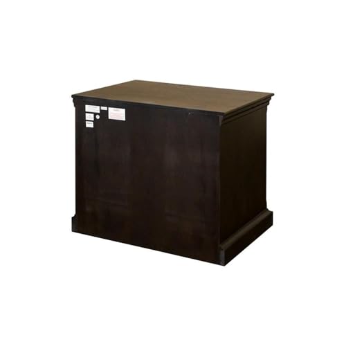 Traditional Wood Lateral File, Storage File Drawer, Office File Drawer, Fully Assembled Dark Brown