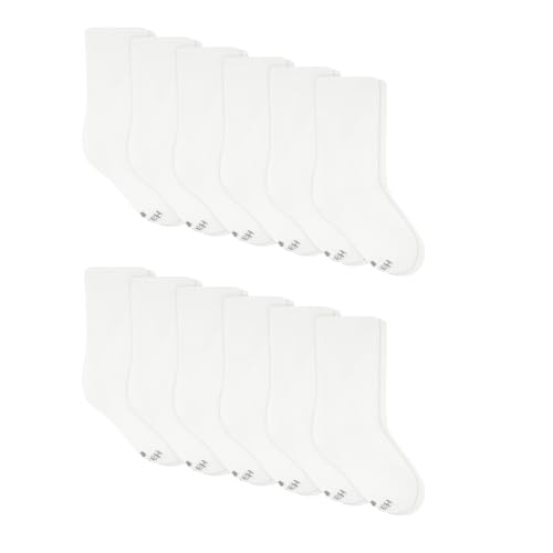 Hanes Boys' Crew Socks Pack - 12-Pack - Athletic Socks for Kids - Cushioned, Moisture-Wicking Comfort - image 2
