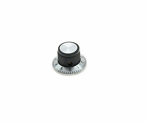 KAISH Pack of 6 Black with Silver Vintage Guitar AMP Amplifier Top Hat Reflector Knobs - Image 2